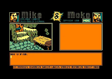 Mike & Moko (F) (2 faces) (1988) screen shot game playing